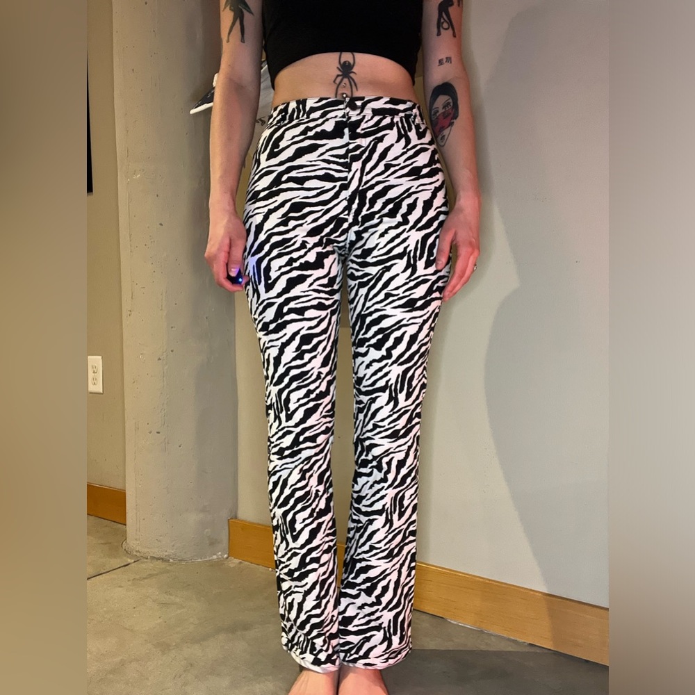 Motel Rocks High Waisted Zebra Pants